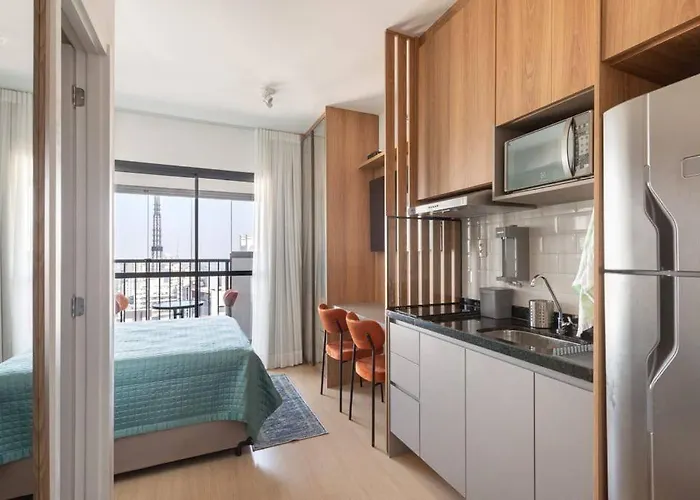 Studio Novo Proximo A Paulista, Metro E Augusta Andar Alto Com Vista