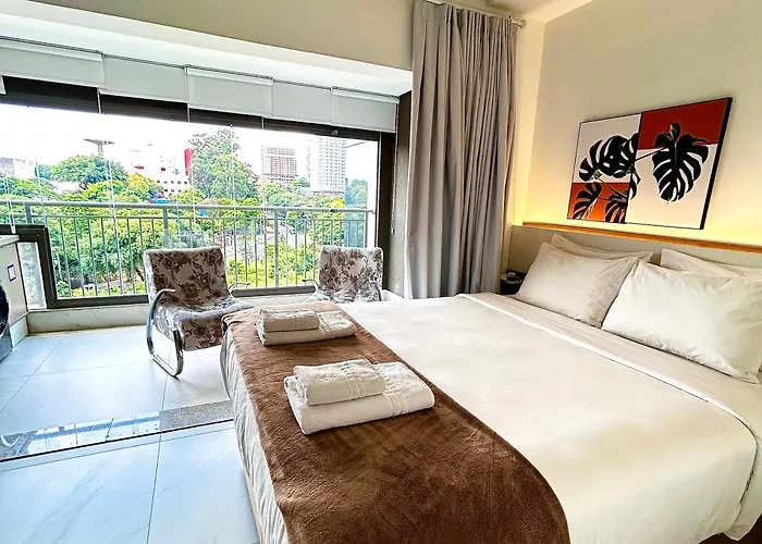 Studio Em Condominio De Luxo-Ar Condicinado-Perto Do Aeroporto-Parque Ibirapuera-Metro-Aacd-Medplex-Casv