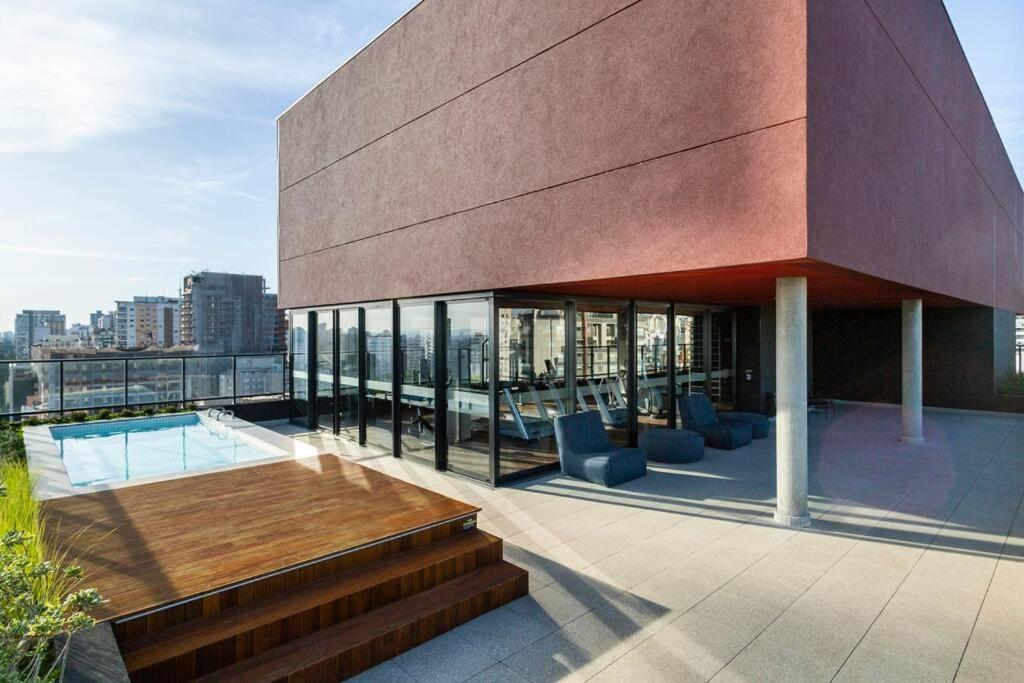 Apartment Charme Pinheiros E Jardins Com Piscina, Cama Queen Sao Paulo
