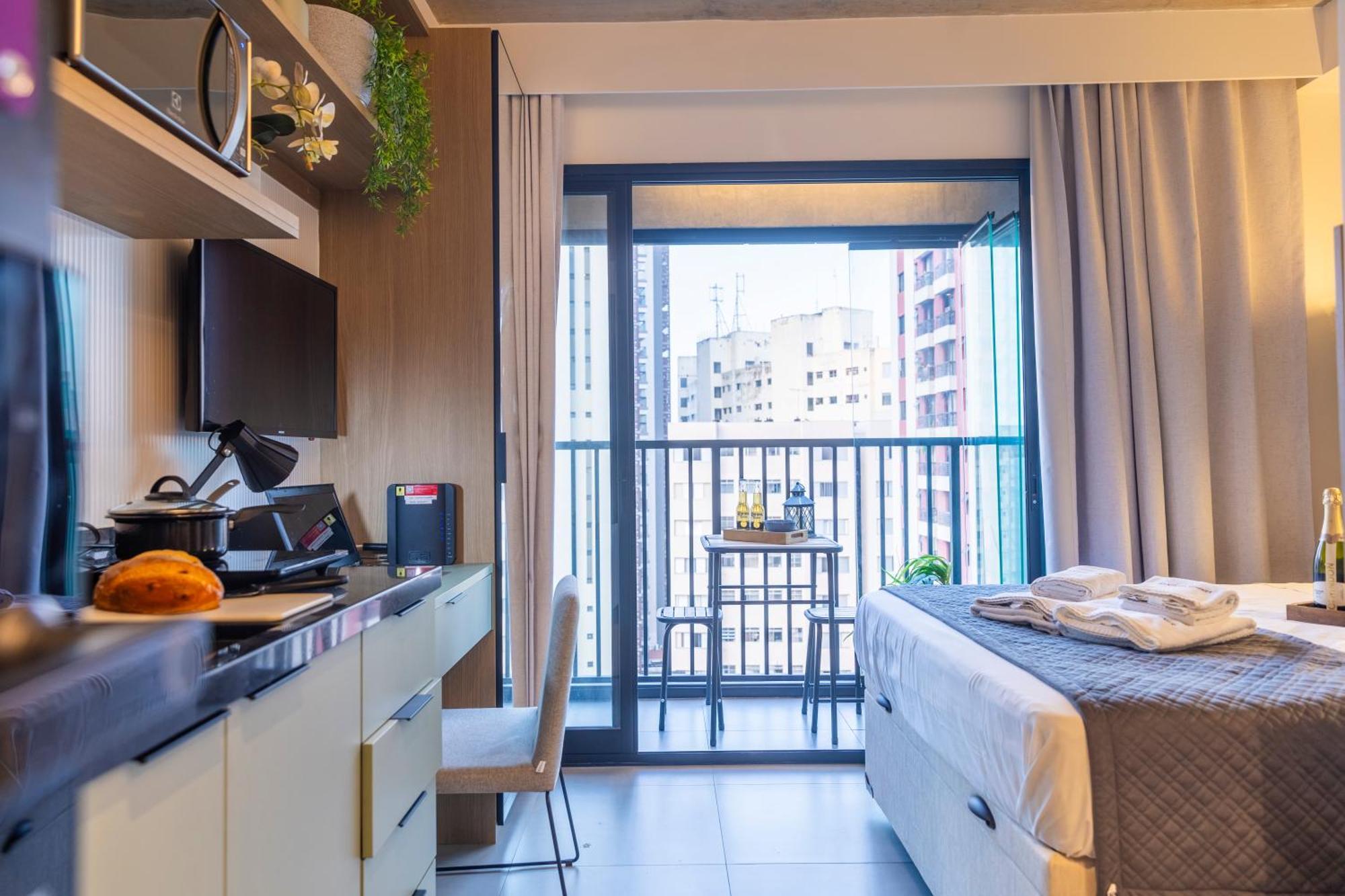 Estudios Com Ac E Varanda Na Bela Vista Apartment Sao Paulo