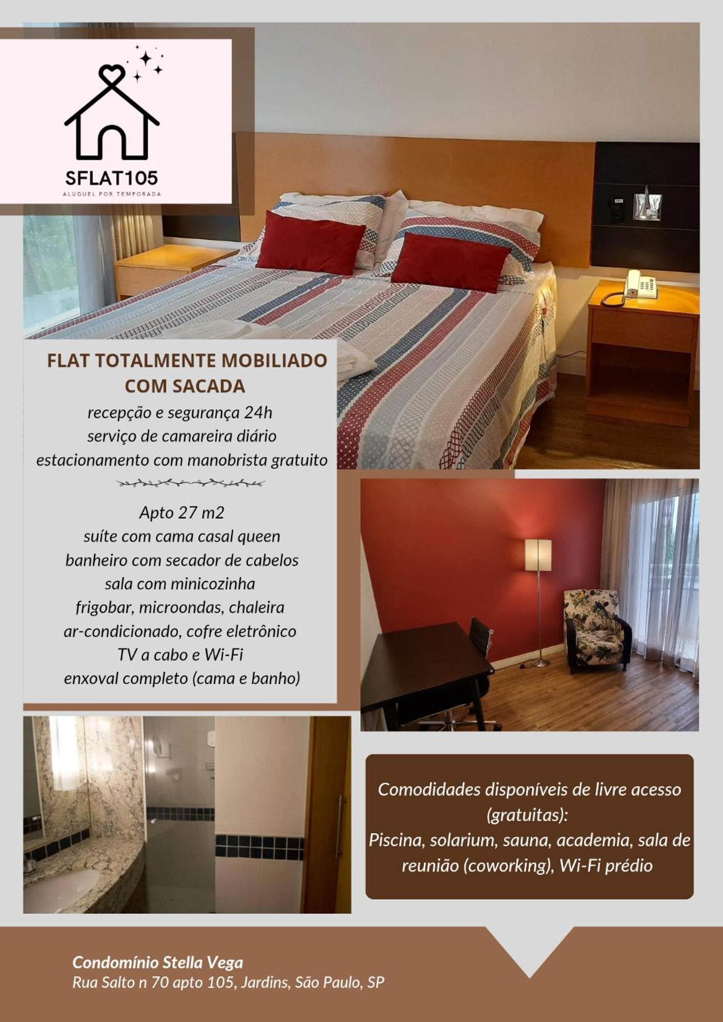 Flat Moderno Aconchegante Mobiliado E Com Sacada Ibirapuera Sao Paulo