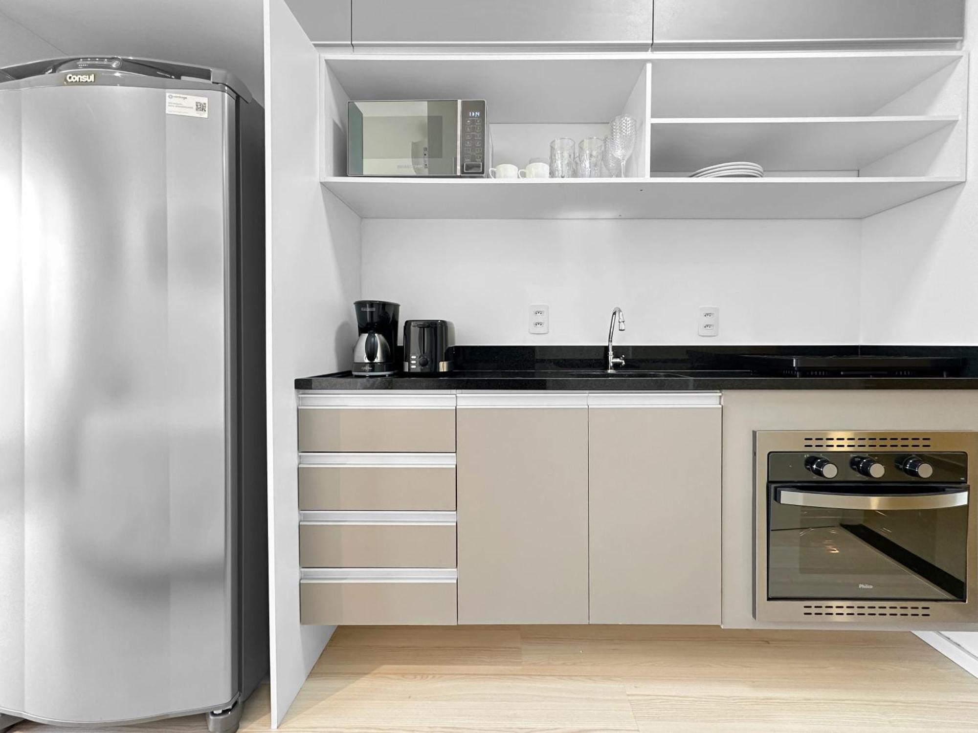 Balcony Kitchen Sirio Libanes Hospital Apartment