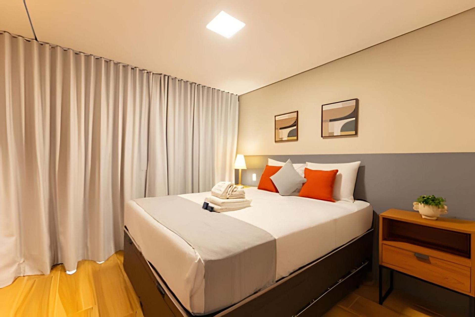 Apartemen Easy Star - Belo Com Cama Queen No Coracao Do Brooklin - Sc03i