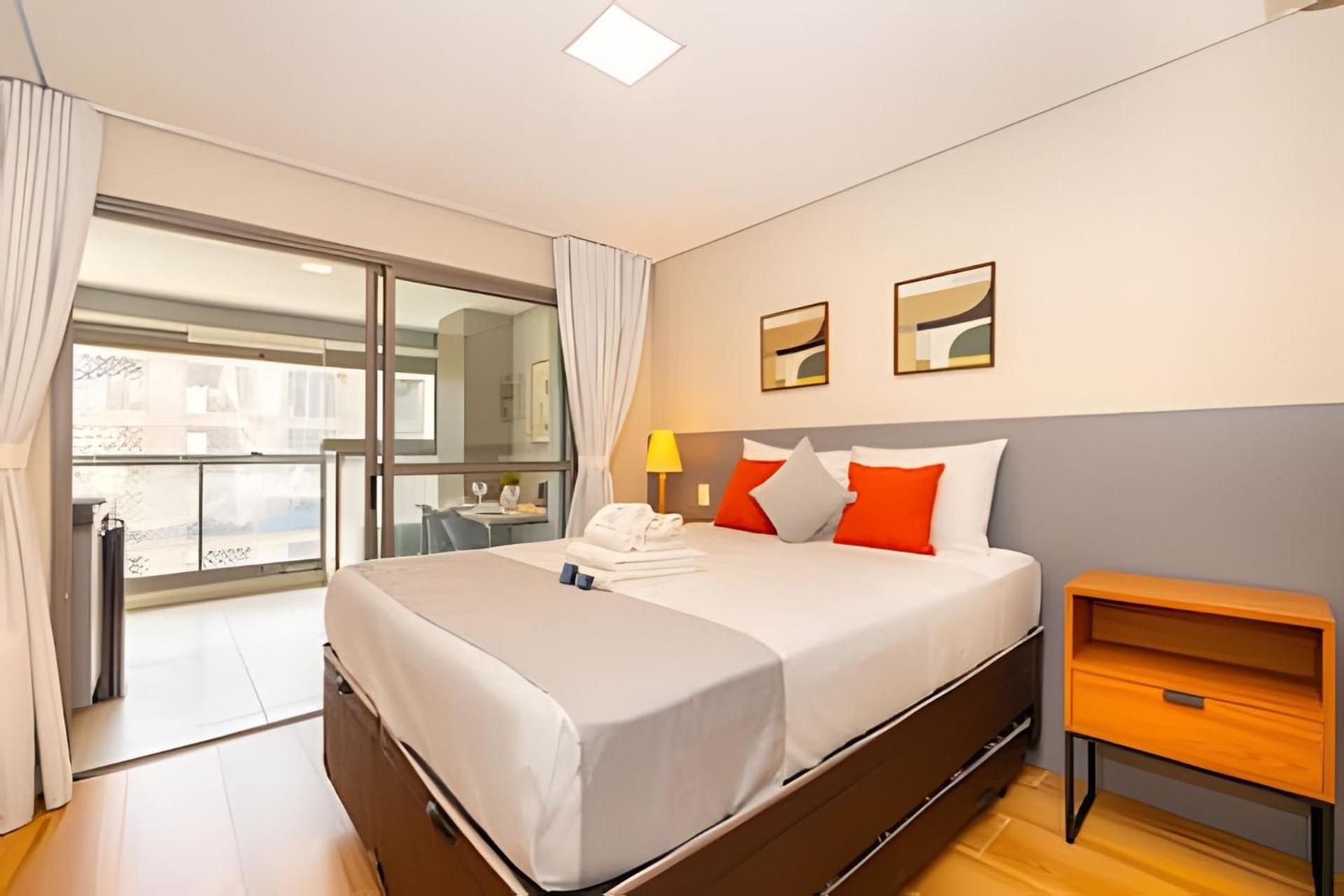 Apartemen Easy Star - Belo Com Cama Queen No Coracao Do Brooklin - Sc03i *