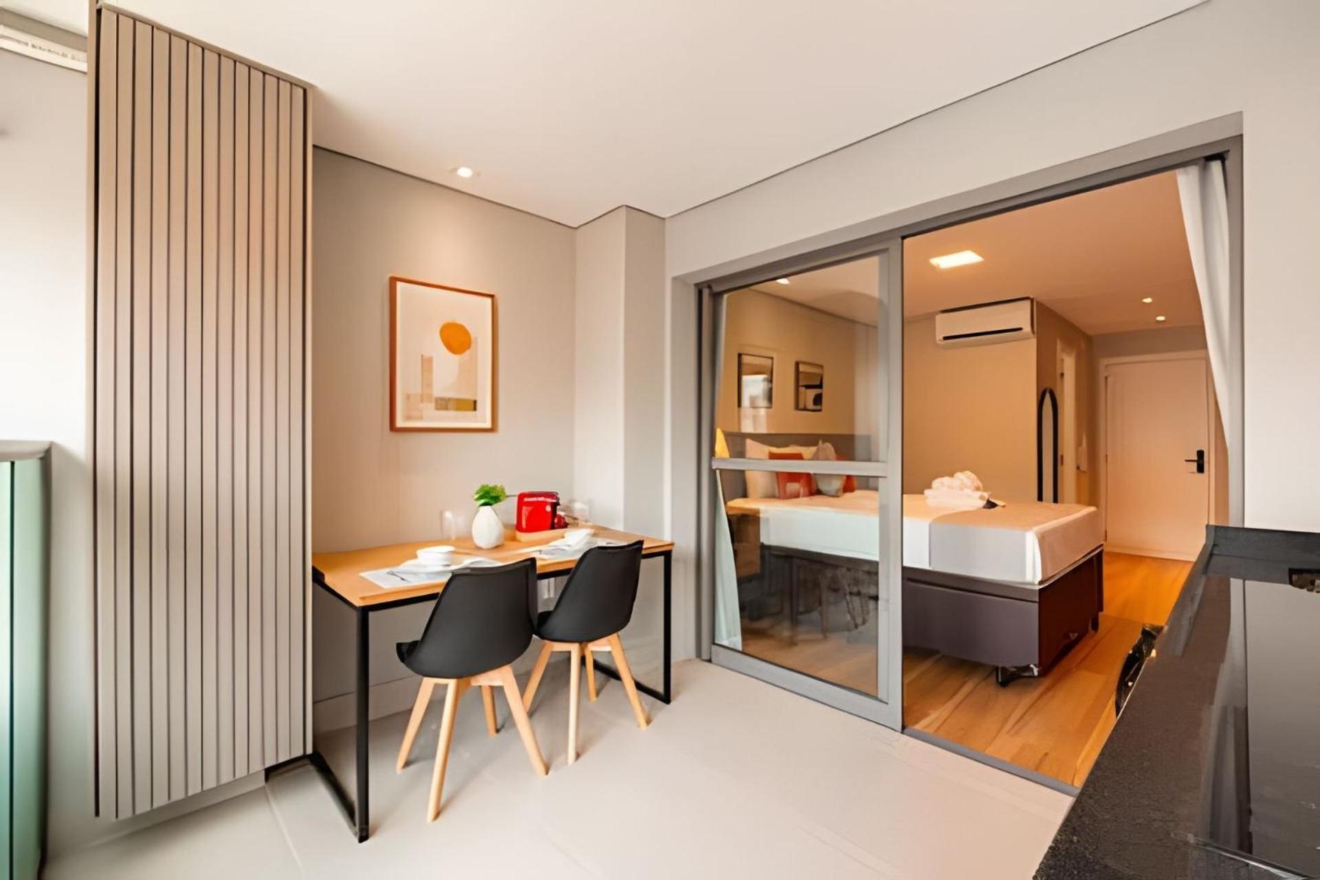 Apartemen Easy Star - Belo Com Cama Queen No Coracao Do Brooklin - Sc03i
