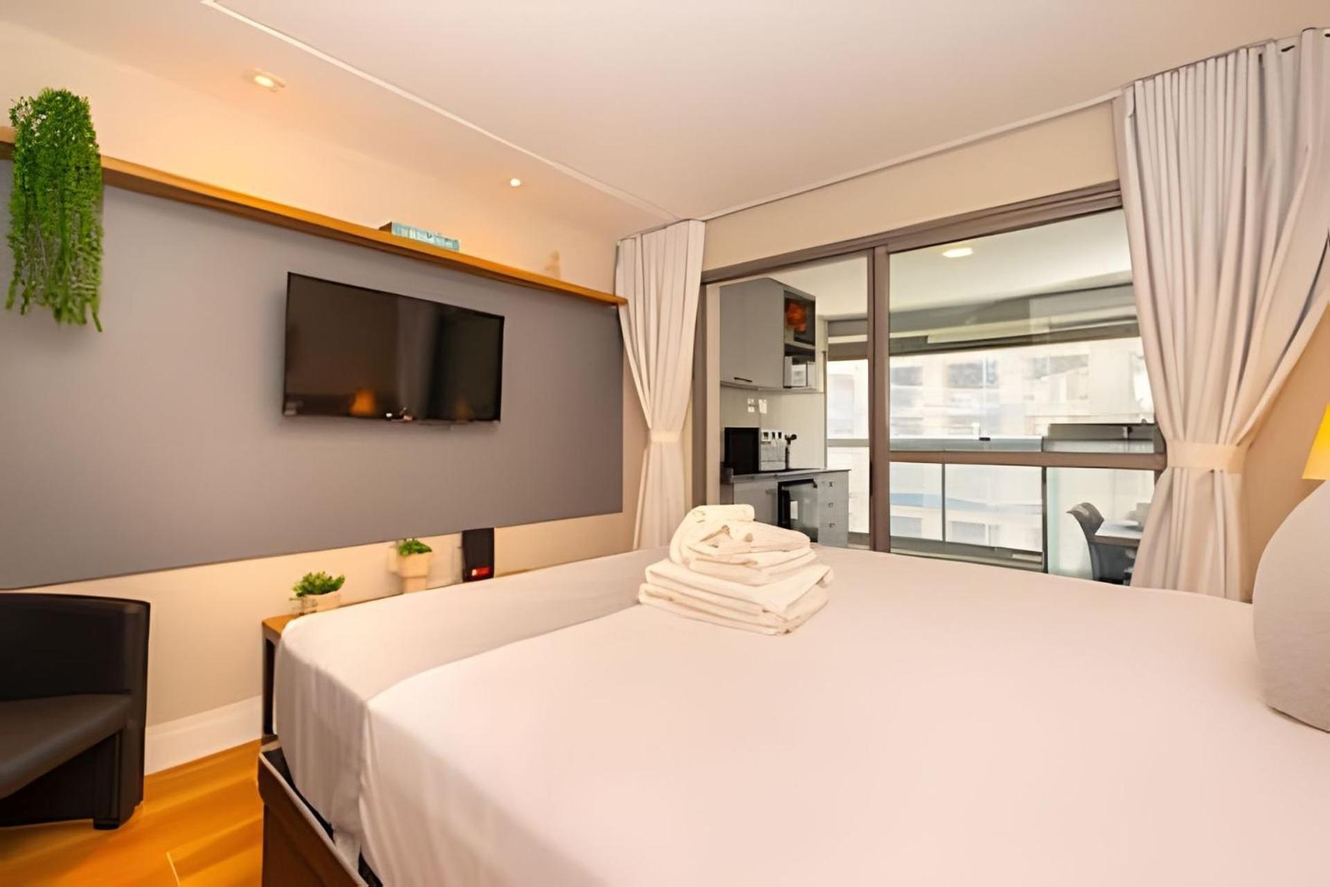 Easy Star - Belo Com Cama Queen No Coracao Do Brooklin - Sc03i Apartemen *