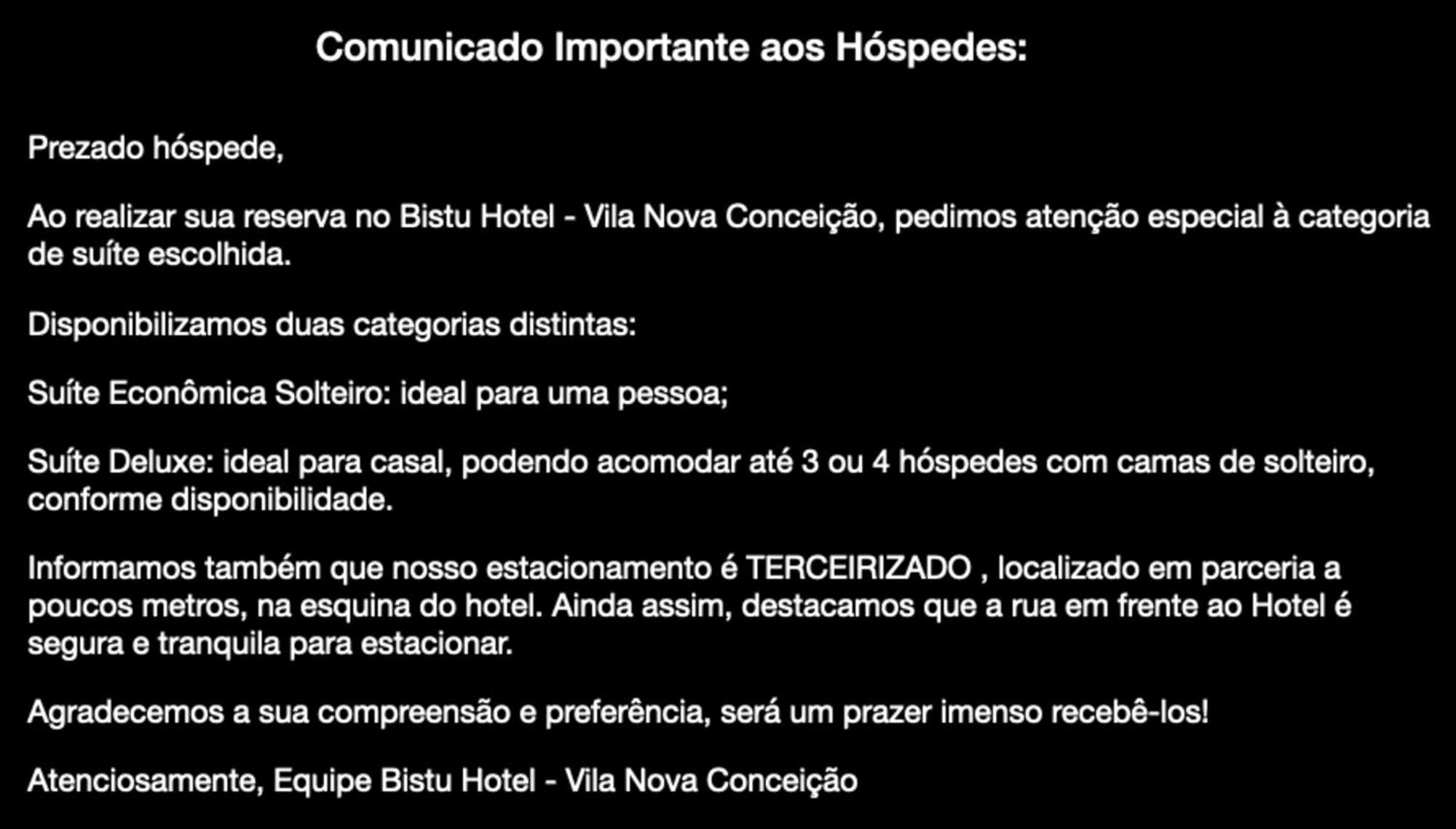Hotel Bistu - Nova Conceicao São Paulo