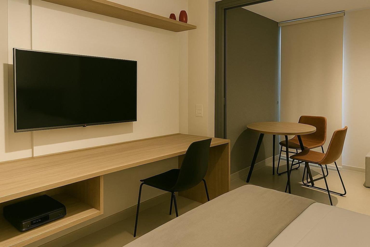Apartment Sofisticados Com Ar, Cozinha, Piscina, Coworking E Metro A 5 Min