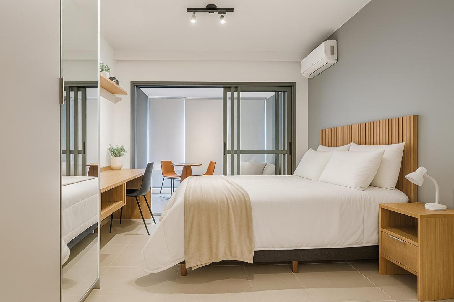 Sofisticados Com Ar, Cozinha, Piscina, Coworking E Metro A 5 Min