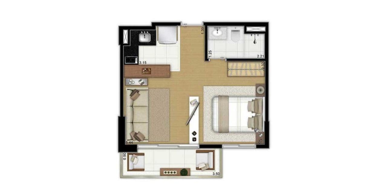 Apartment Estudio No Add Nova Berrini - 512