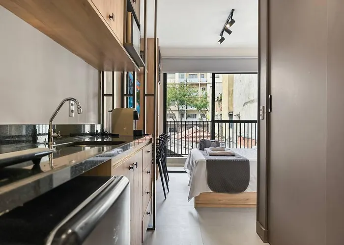 Studio Kitchen Modern Coworking Balcony
