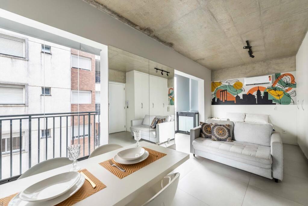 93 New Studio, Spacious Design Near Paulista Av Daire