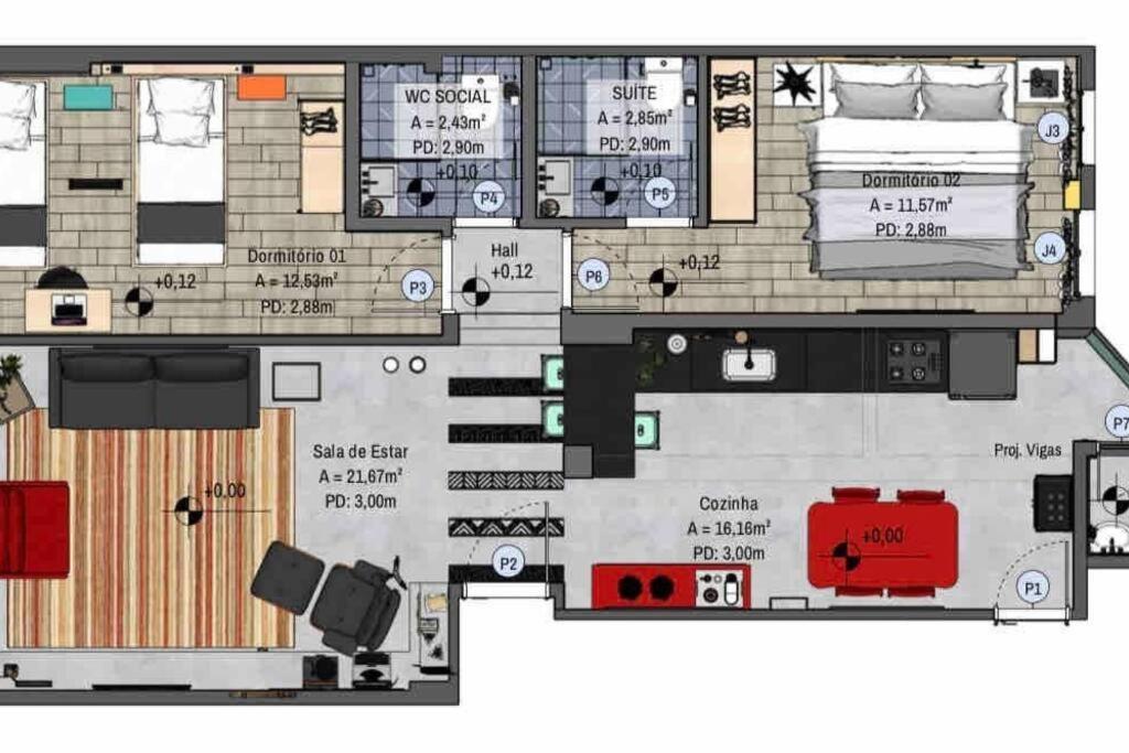 Apartment Lindo Apto No Cartao Postal De
