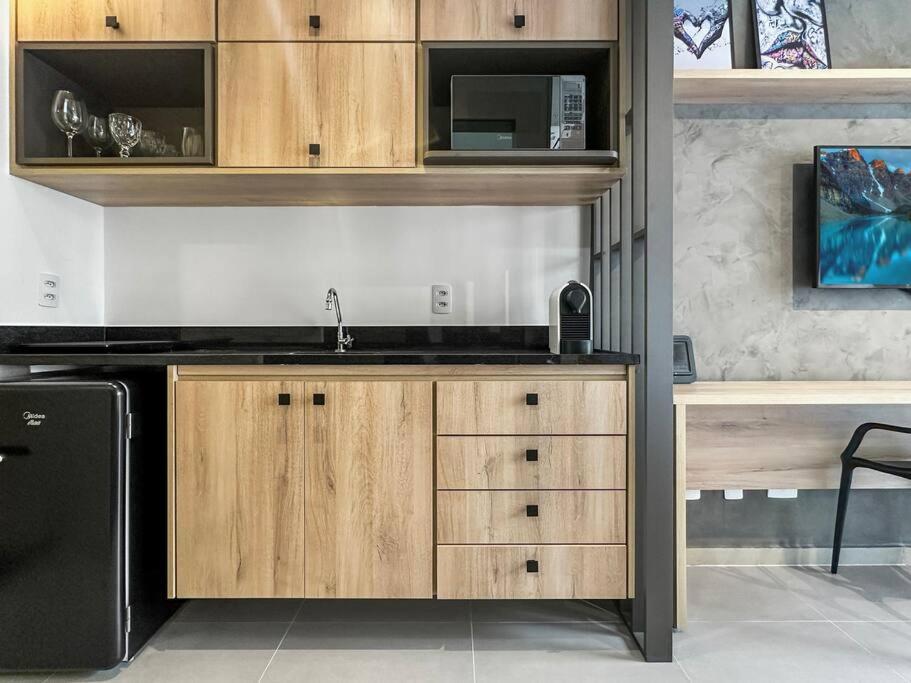 Apartment Kitchen Modern Coworking Balcony