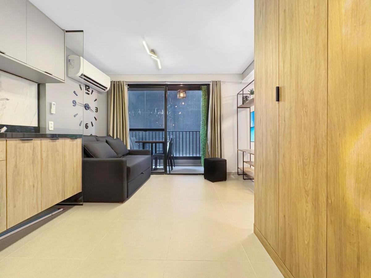 Modern Kitchen Balcony Air Conditioning Apartment São Paulo