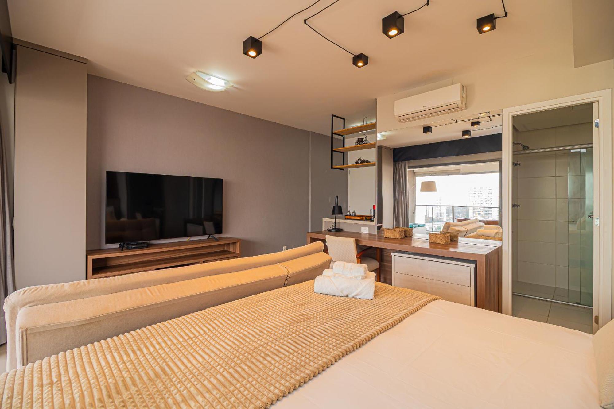 Apartment Nude Habitarte Brooklin - Varandao Com Vista Incrivel - Piscina Sauna E Academia - Ate 3 Pessoas