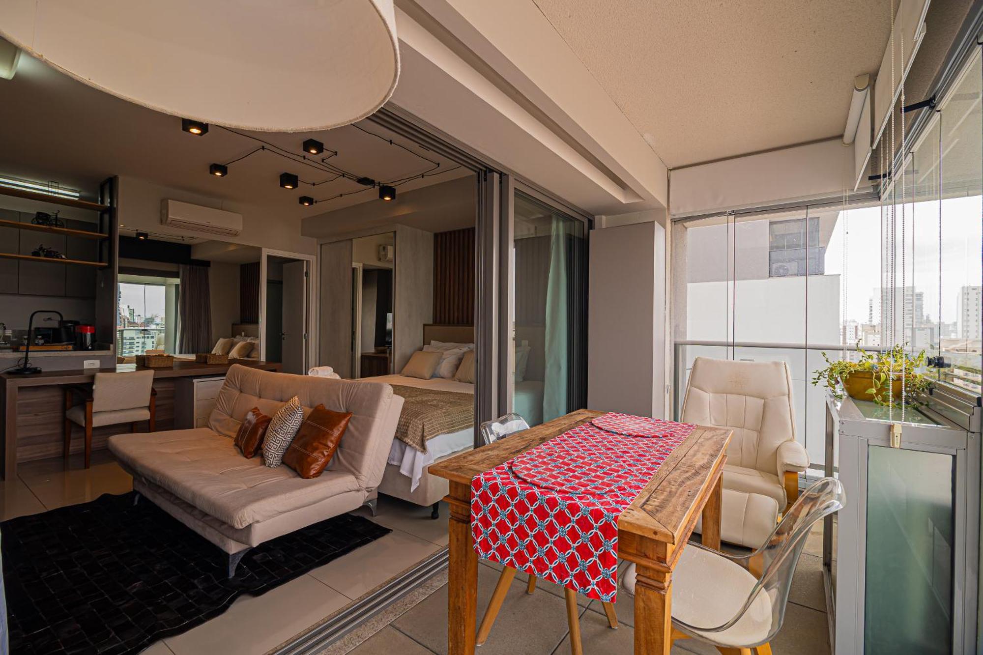 Apartment Nude Habitarte Brooklin - Varandao Com Vista Incrivel - Piscina Sauna E Academia - Ate 3 Pessoas *