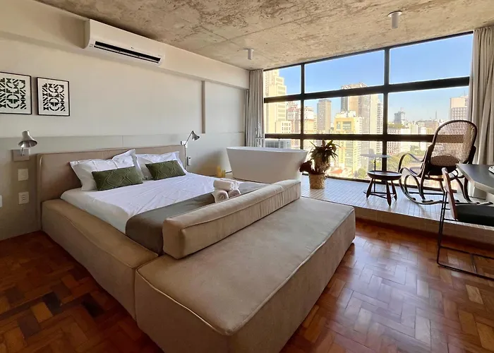 Alto 26-Mirante Luxuoso Com Banheira No Centro Sp