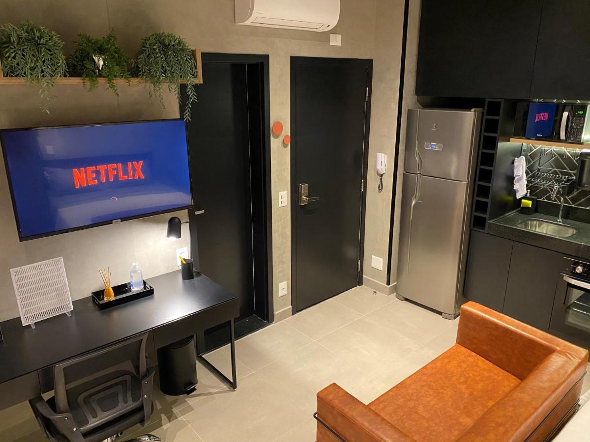 Cama Queen- Loft Super Moderno Na Olimpia Căn hộ São Paulo