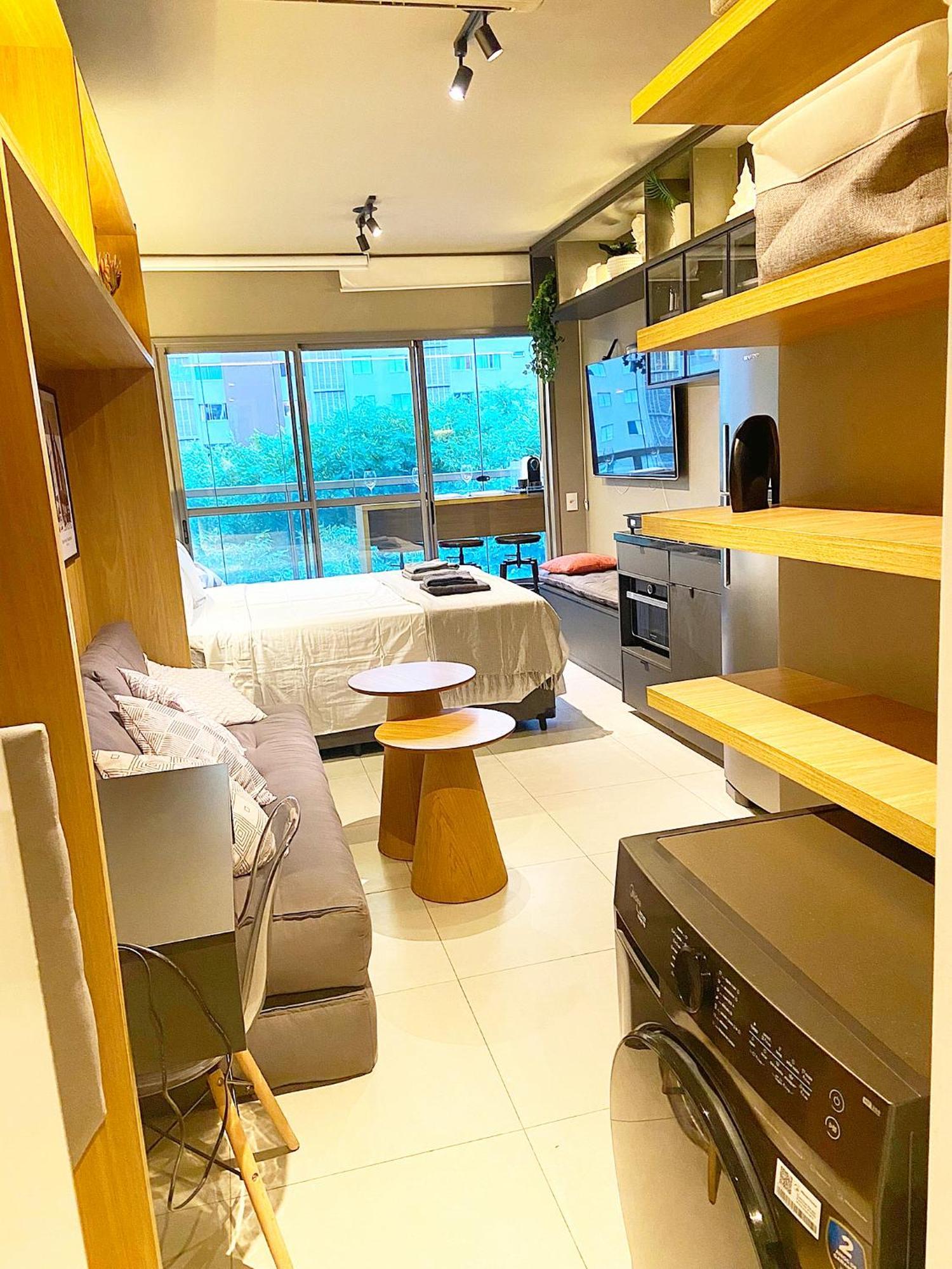 Consolacao Grey Box - De Luxo No Centro - Ar Condicionado - Cama Queen - Maquina De Lavar - Prox Metro- Cozinha Completa - Wifi 500mbps - 7 Andar São Paulo
