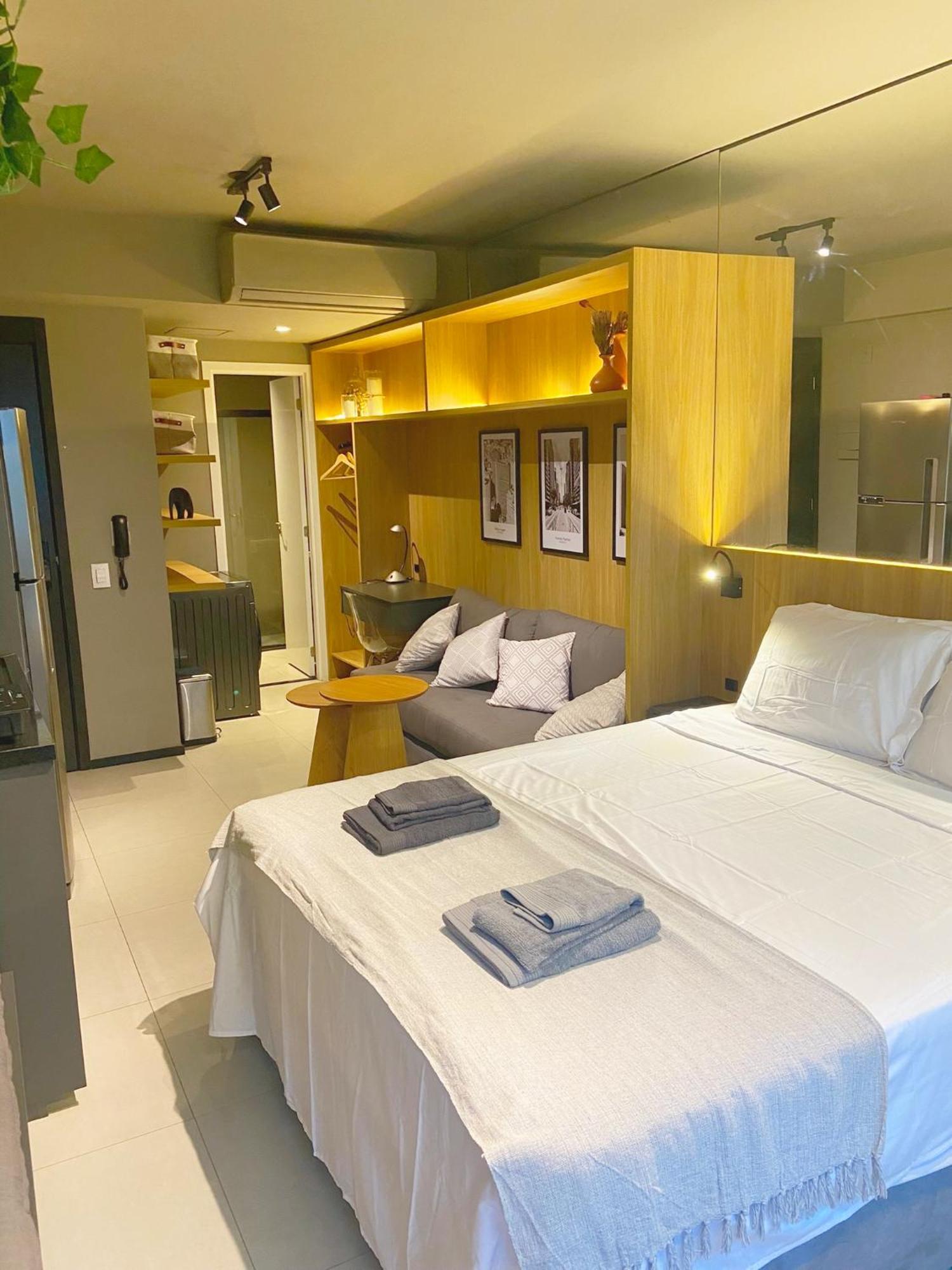 Consolacao Grey Box - De Luxo No Centro - Ar Condicionado - Cama Queen - Maquina De Lavar - Prox Metro- Cozinha Completa - Wifi 500mbps - 7 Andar Apartamento São Paulo