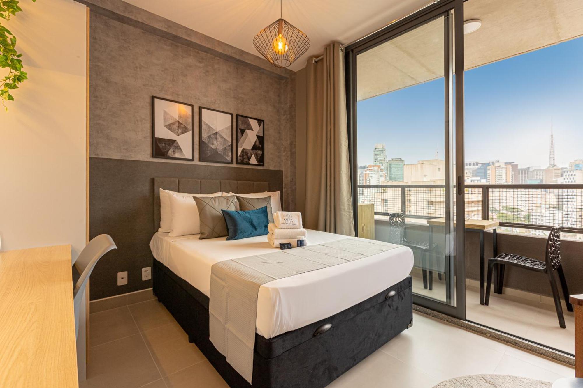Apartment Easy Star - No Coracao Da Consolacao Com Vista Livre - Vf01h