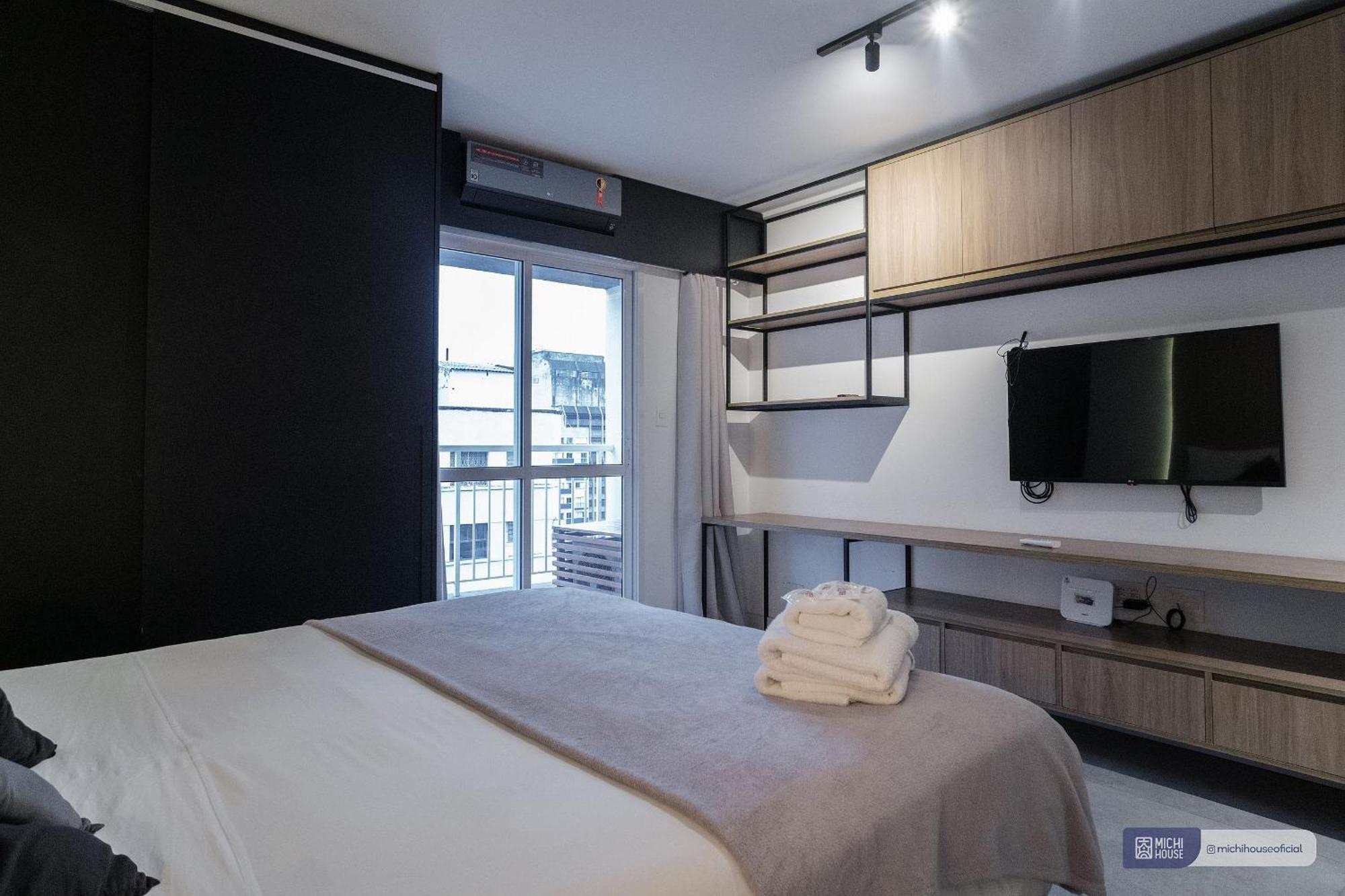 Perfeito Studio Na Bento Freitas Cama Queen Ac/wf Apartment Sao Paulo