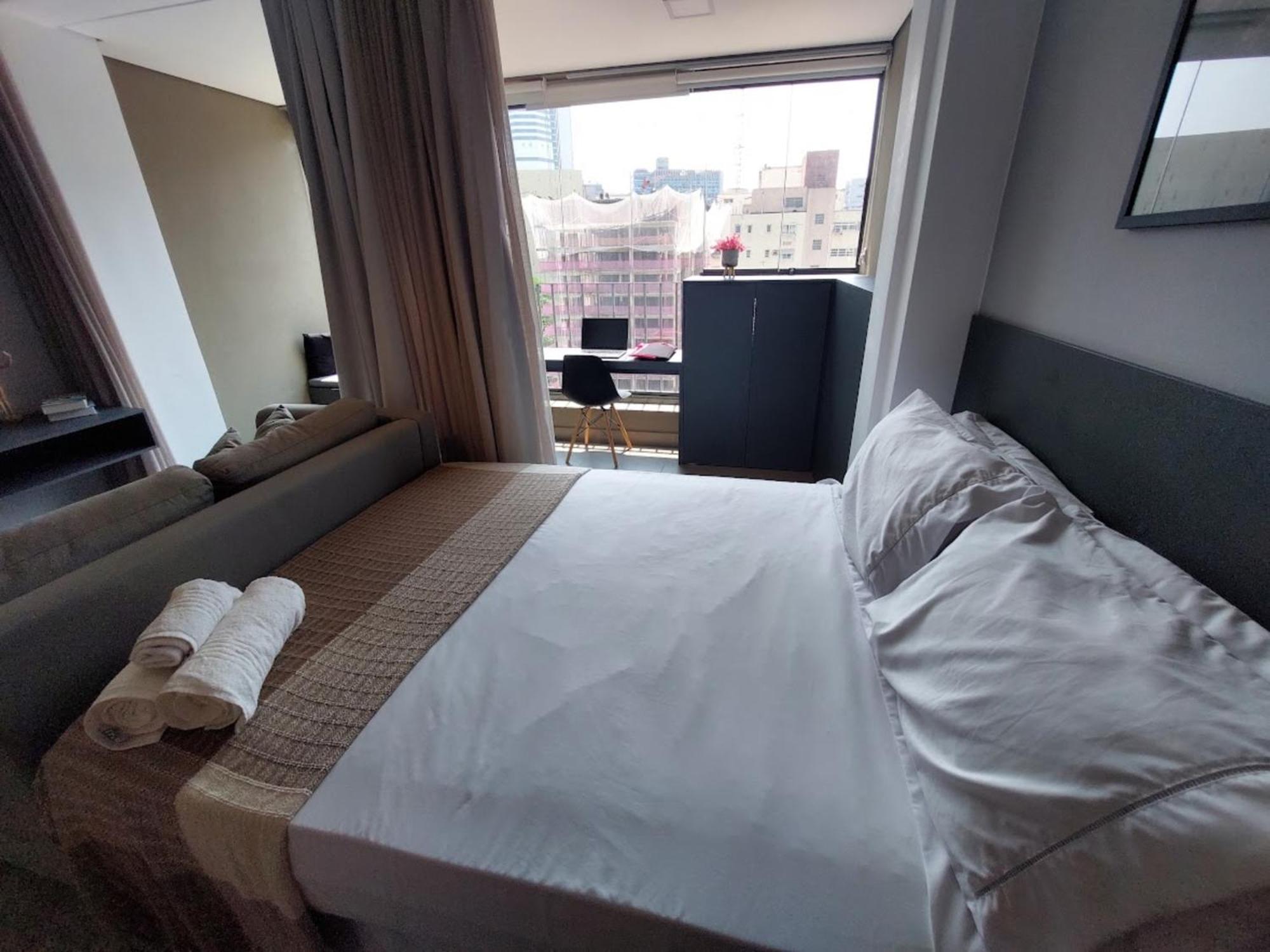 Apartemen Book Sampa Apt.1208 Seu Refugio Prox. Metro Oscar *