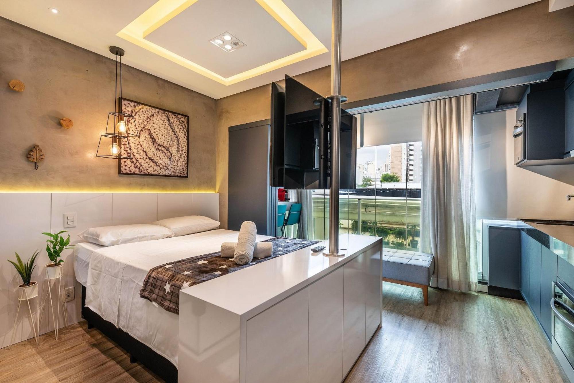 Apartemen Vu3 Espaco Confortavel C/ Vaga Prox. Allianz