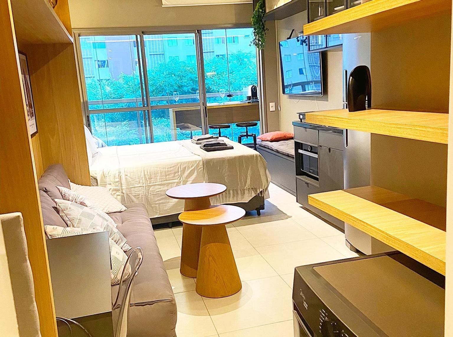 Apartamento Consolacao Grey Box - De Luxo No Centro - Ar Condicionado - Cama Queen - Maquina De Lavar - Prox Metro- Cozinha Completa - Wifi 500mbps - 7 Andar São Paulo