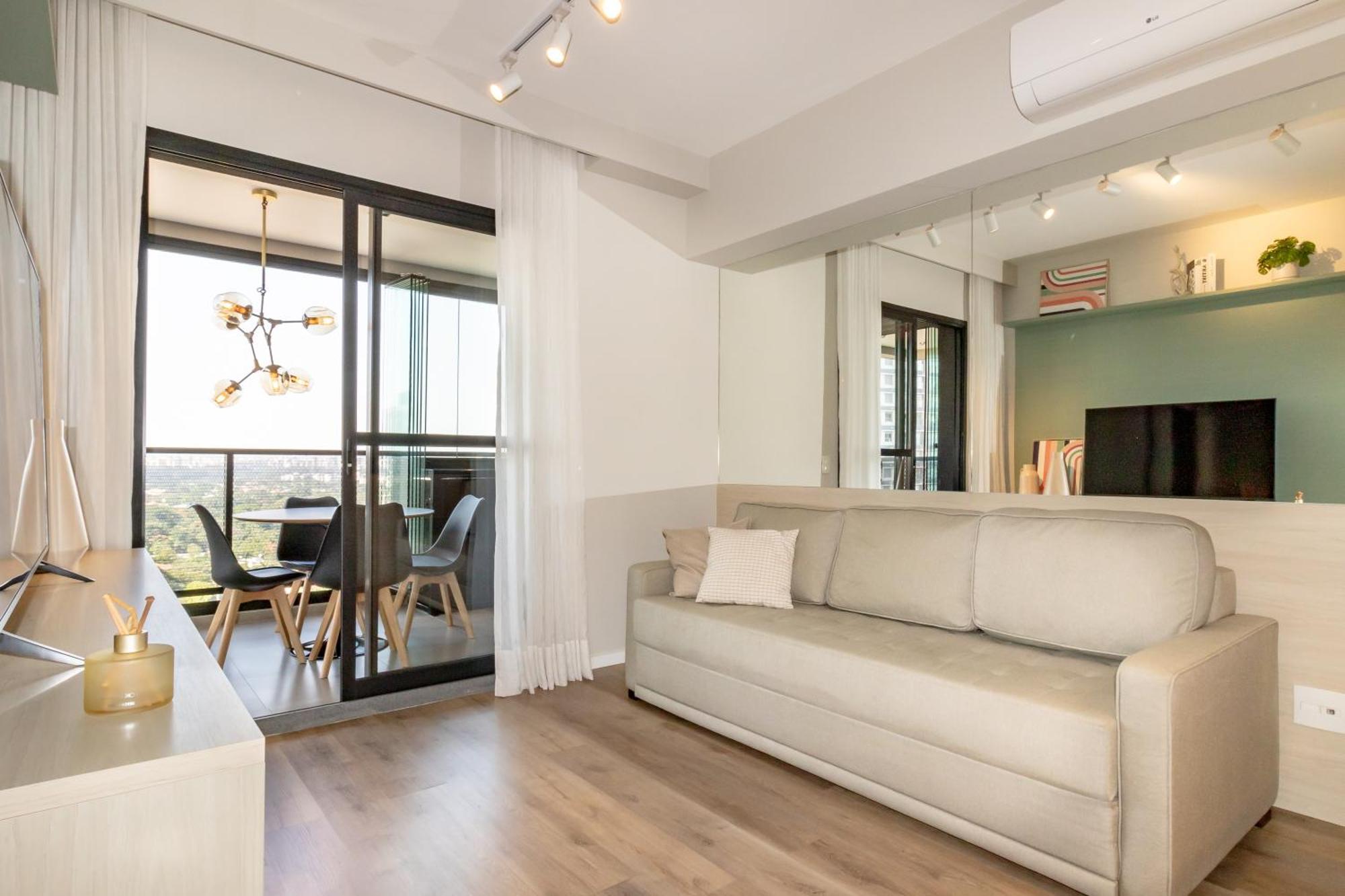 Charme Pinheiros E Jardins Com Piscina, Cama Queen Apartemen Sao Paulo