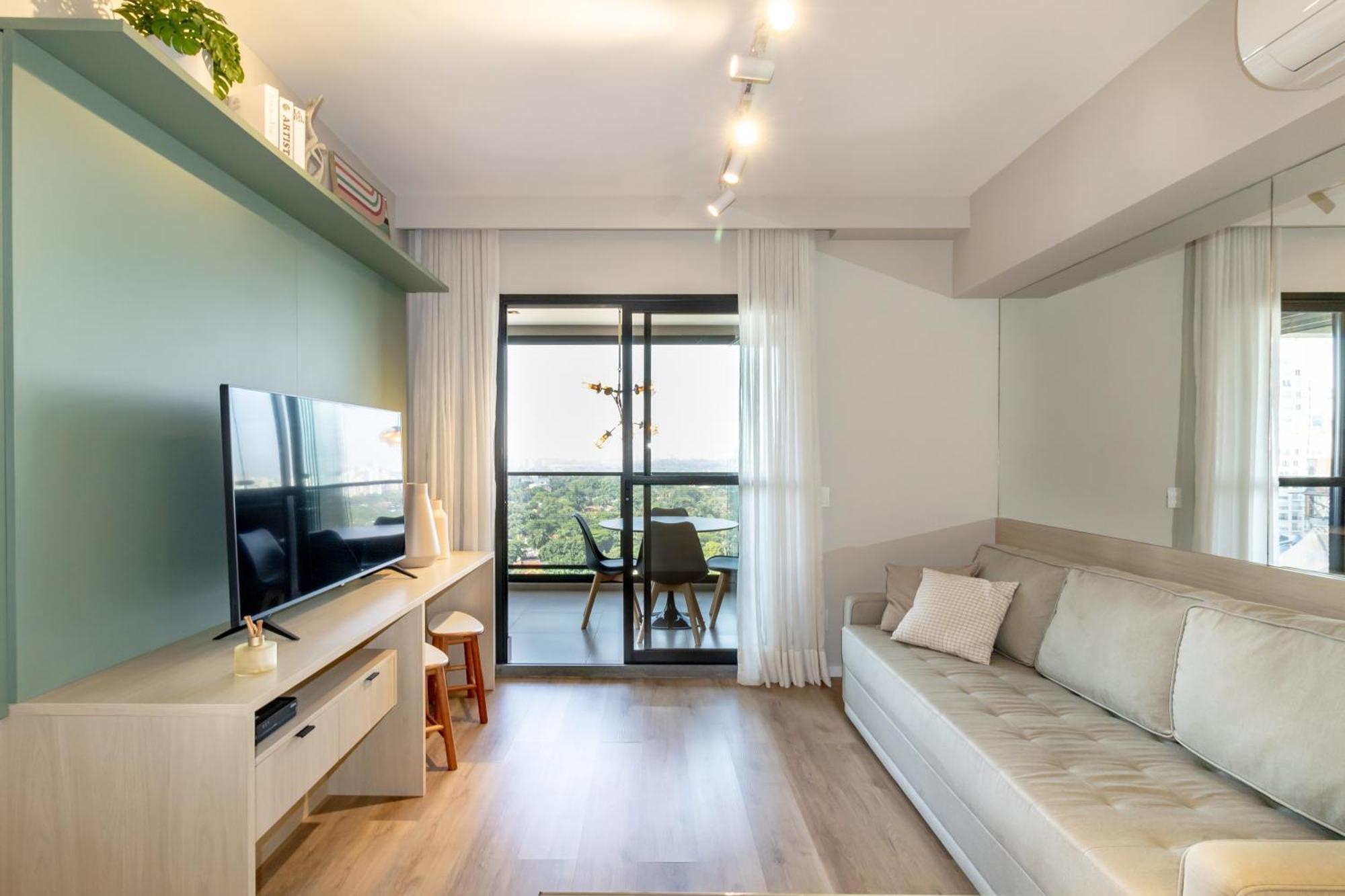 Apartemen Charme Pinheiros E Jardins Com Piscina, Cama Queen *