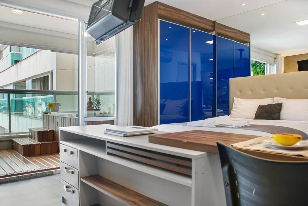 Private Airport View Kitchen Heat Open Pool Apartment Sao Paulo