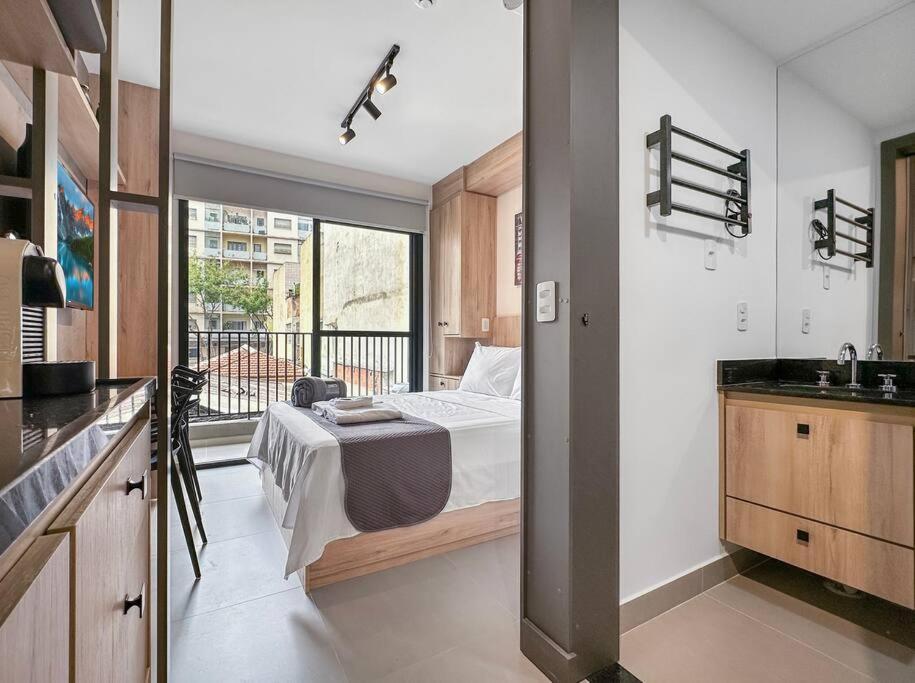 Daire Kitchen Modern Coworking Balcony Sao Paulo