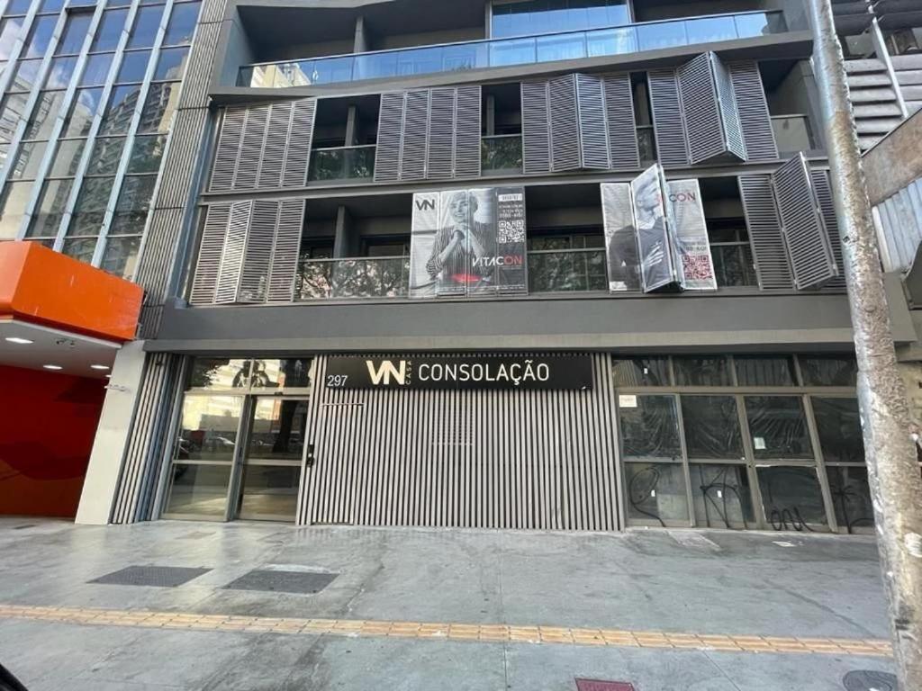 Apartment Consolacao Grey Box - De Luxo No Centro - Ar Condicionado - Cama Queen - Maquina De Lavar - Prox Metro- Cozinha Completa - Wifi 500mbps - 7 Andar