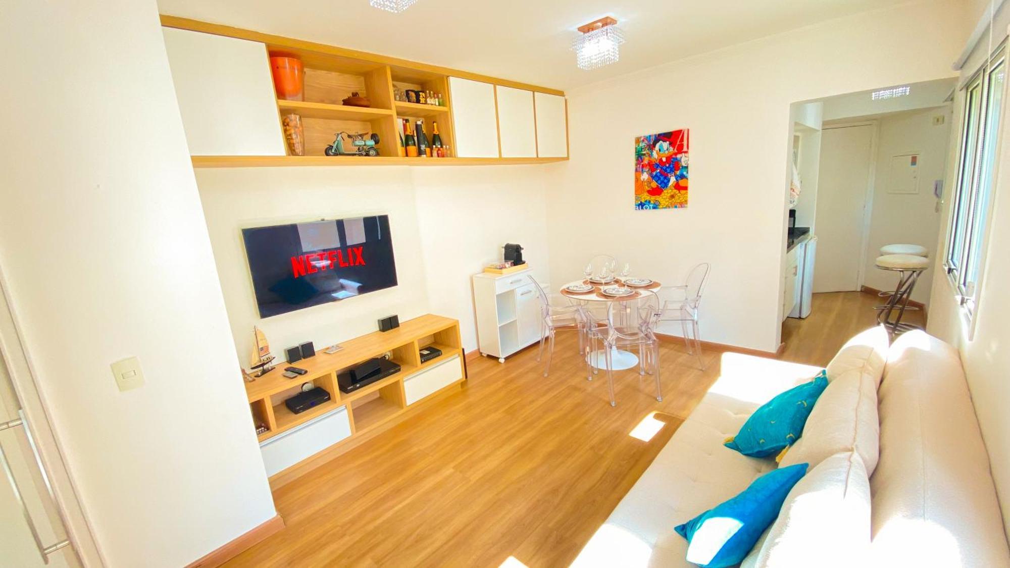 Jacuzzi, Ac, Vaga, Olimpia | Brazilian Corner Apartment Sao Paulo