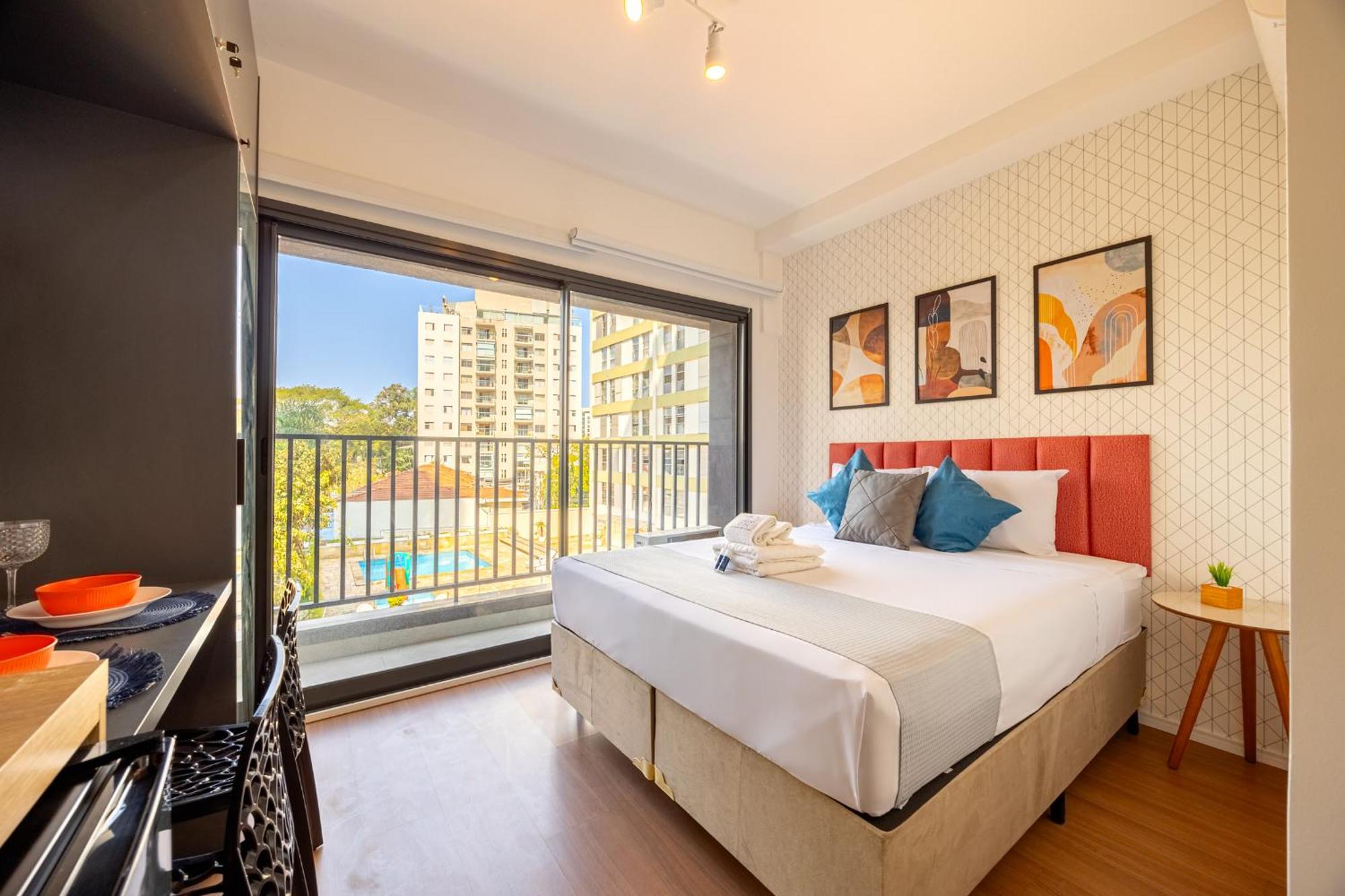 Apartment Easy Star - Charmoso Com Cama Queen No Brooklin - Nh01i *