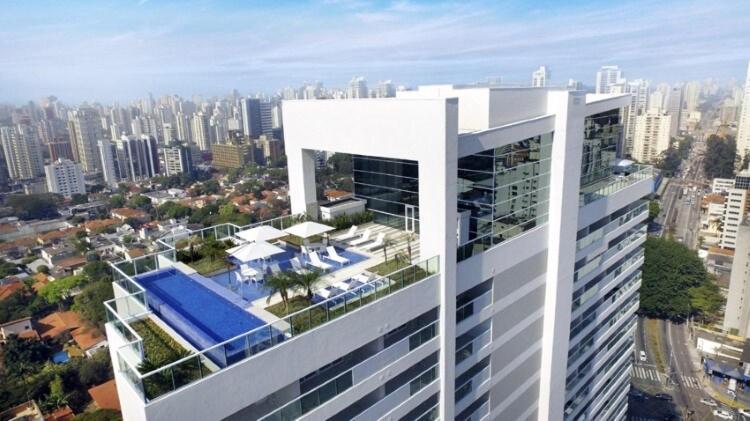 Apartment Lindo No 26ºandar Com Garagem E Limpeza Diaria No Brooklin Sao Paulo