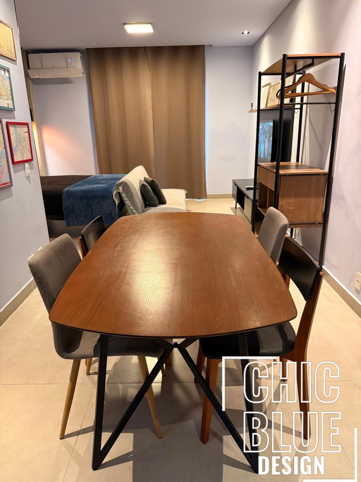 Daire Chic Blue Design Com Vaga De Garagem Sao Paulo