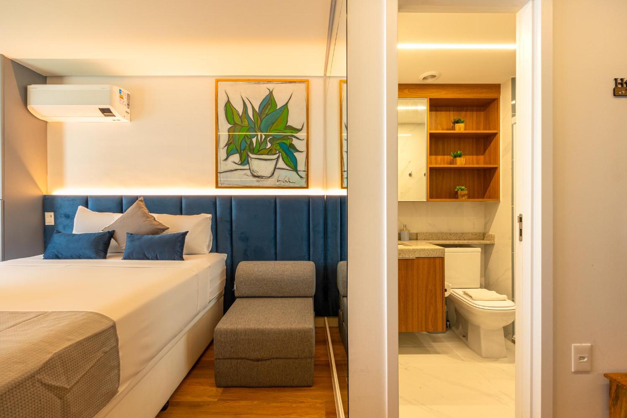 Apartemen Easy Star - Estiloso No Coracao Do Novo Booklin - He01i Sao Paulo