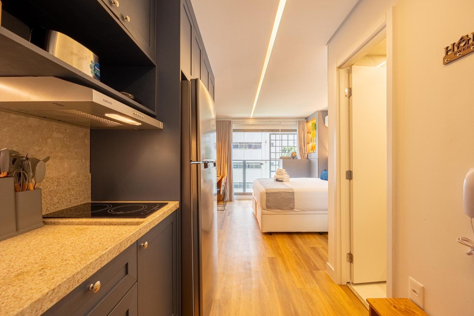 Apartemen Easy Star - Estiloso No Coracao Do Novo Booklin - He01i Sao Paulo