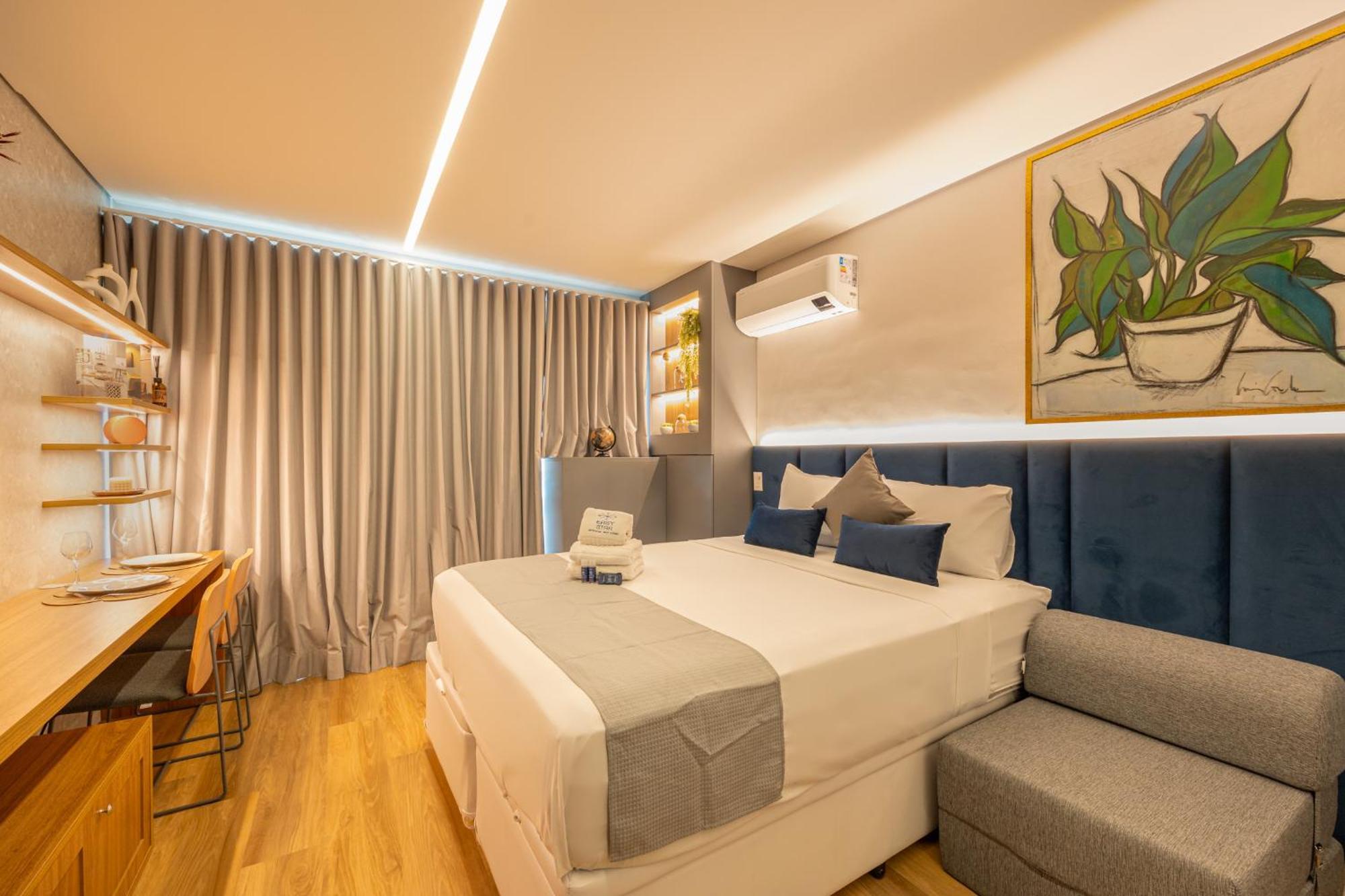 Apartemen Easy Star - Estiloso No Coracao Do Novo Booklin - He01i Sao Paulo