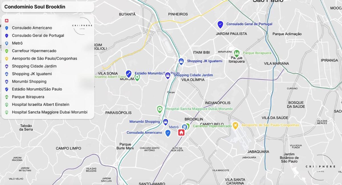 Moderno No Brooklin A 230m Do Metro