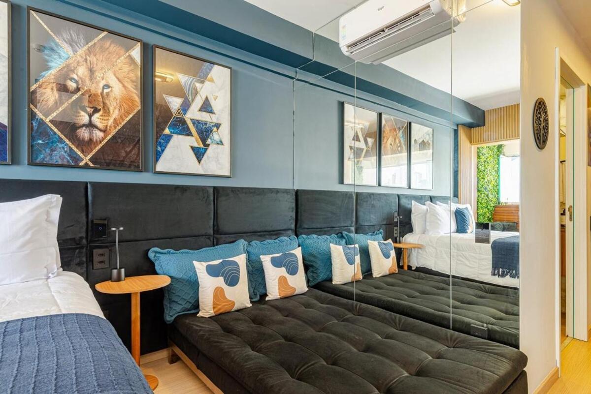Apartment Pinheiros I Faria Lima, Apto Studio, 50m Metro, Piscina, Wi-fi *