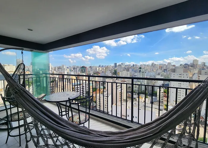 Flat Com Vista Incrivel Em Condominio De Luxo