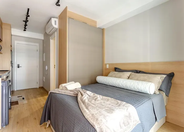 Metro Brooklin - Studio Novo E Charmoso - Apartamento Completo - Ar Condicionado