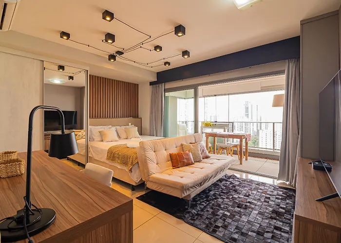 Nude Stay Habitarte Brooklin - Varandao Com Vista Incrivel - Piscina Sauna E Academia - Ate 3 Pessoas