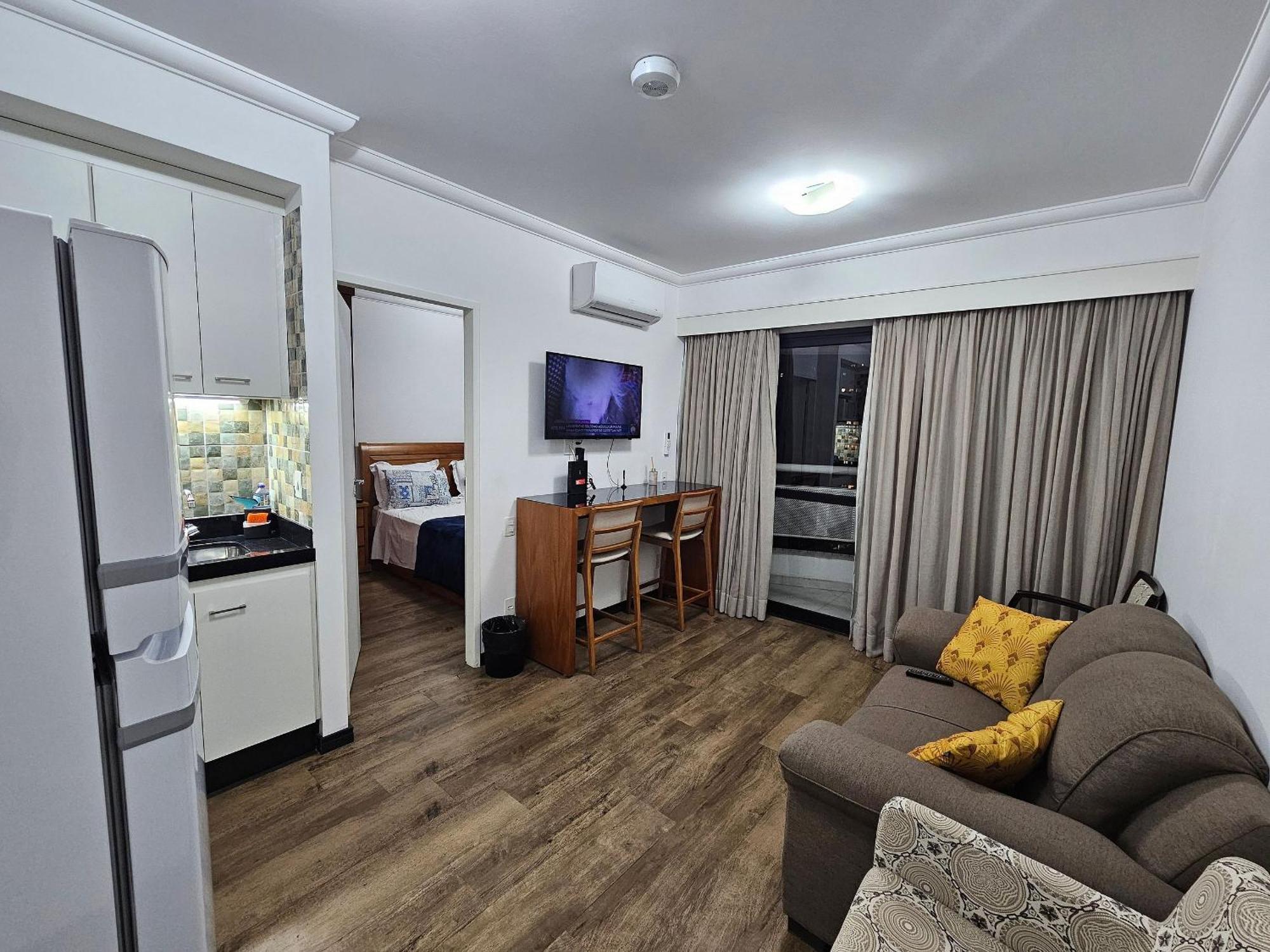 Apartamento Flat The Palace Com Sala E Cozinha *