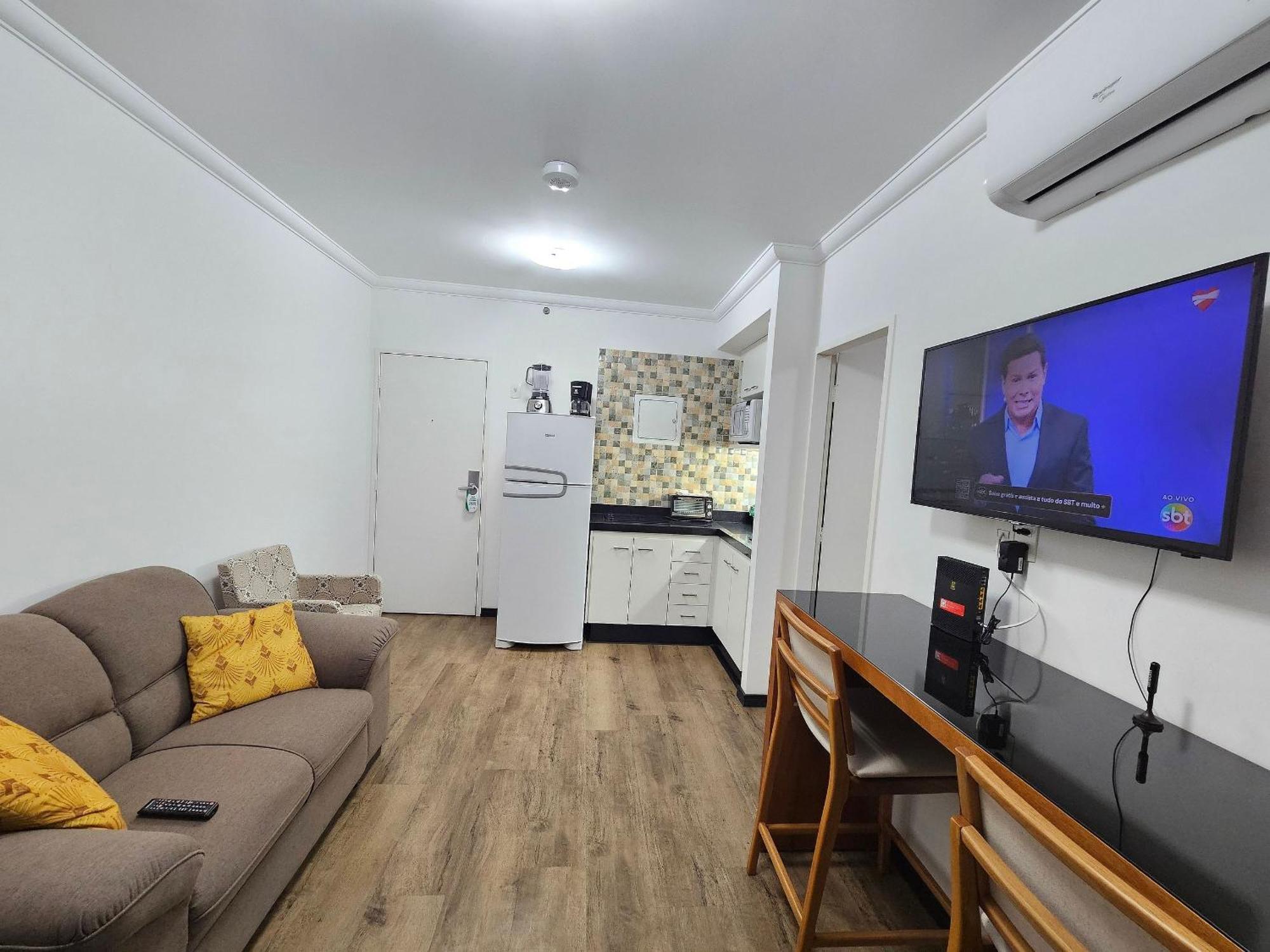 Apartamento Flat The Palace Com Sala E Cozinha São Paulo