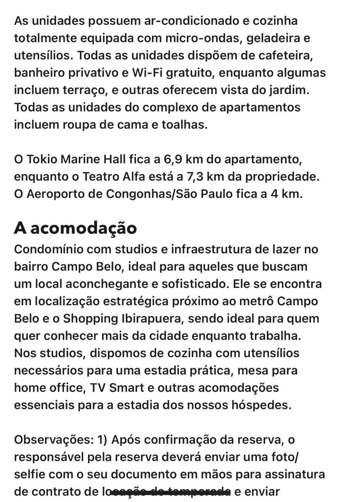 Campo Belo Daire Sao Paulo